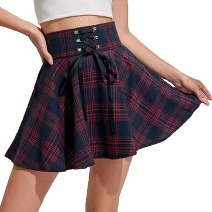 Funki Findz | Skirts | Women's Gothic Retro Punk Plaid Mini Skirt