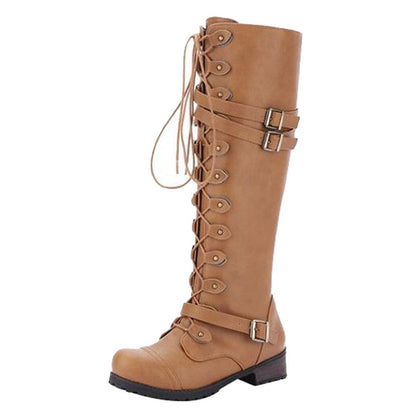 Funki Findz | Boots | Women's Knee High Steampunk Flat Boots