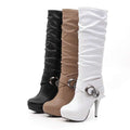 Funki Findz | Boots | Women's Knee High Platform Stiletto Boots