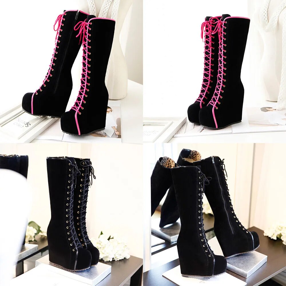 Funki Findz | Boots | Women's High Luxury Gothic Platform Boots