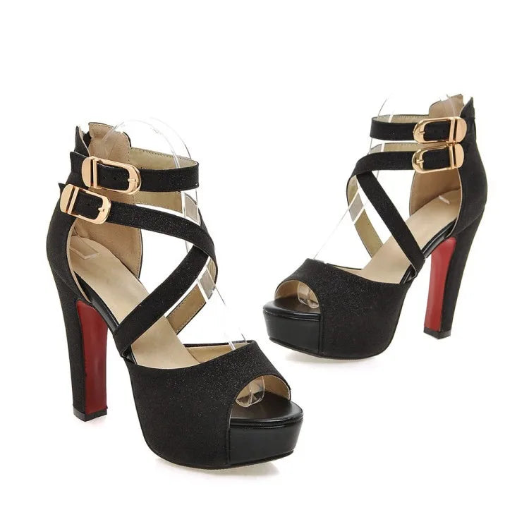 Funki Findz | Shoes | Women's Gold Glitter Platform Sandals