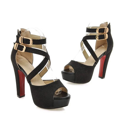 Funki Findz | Shoes | Women's Gold Glitter Platform Sandals