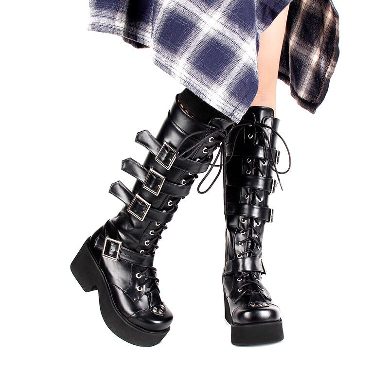 Funki Findz | Boots | Women's Japanese Gothic Platform Boots