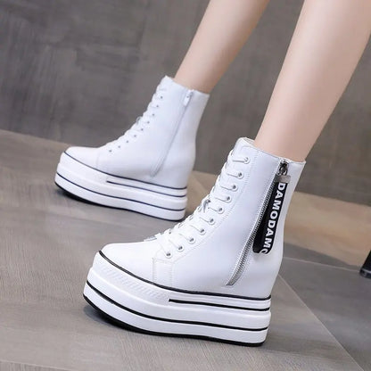 Funki Findz | Boots | Women's Platform Zip Ankle Boot Sneakers