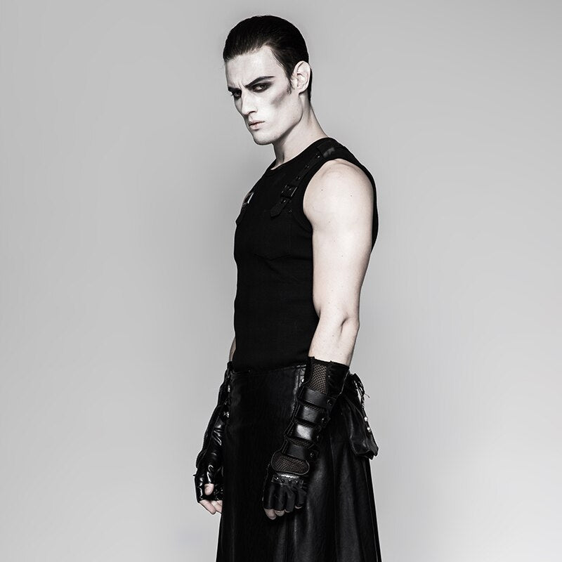 Funki Findz | Gloves | Men's Gothic Punk Long Fingerless Gloves