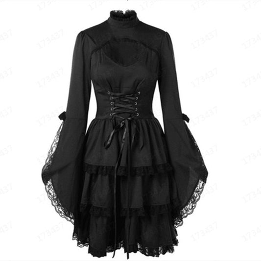 Funki Findz | Dresses | Women's Victorian Lace Up Goth Dress