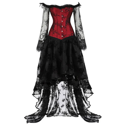 Funki Findz | Dresses | Women's Gothic Punk Corset Skirt Sets