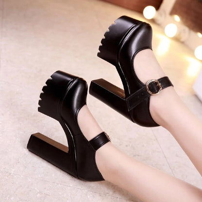 Funki Findz | Shoes | Women's Block Heel Platform Mary Janes