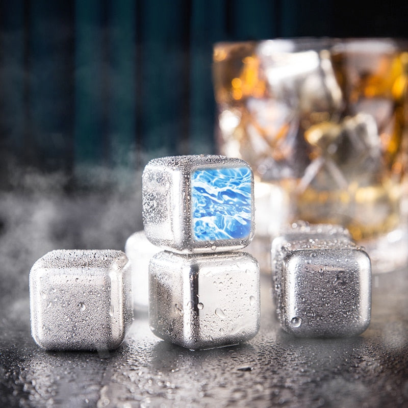 Funki Findz | Whisky Stones | Stainless Steel Ice Cubes Sets