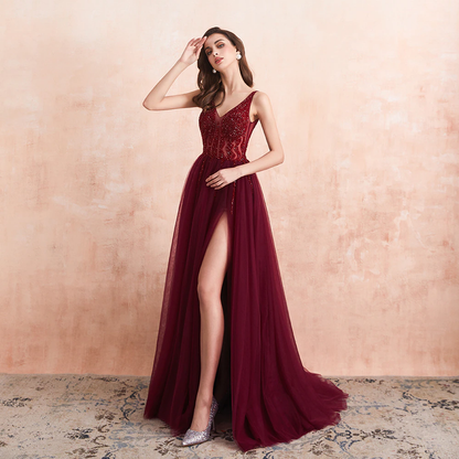 Funki Findz | Dresses | Women's Long Chiffon Tulle Prom Dress