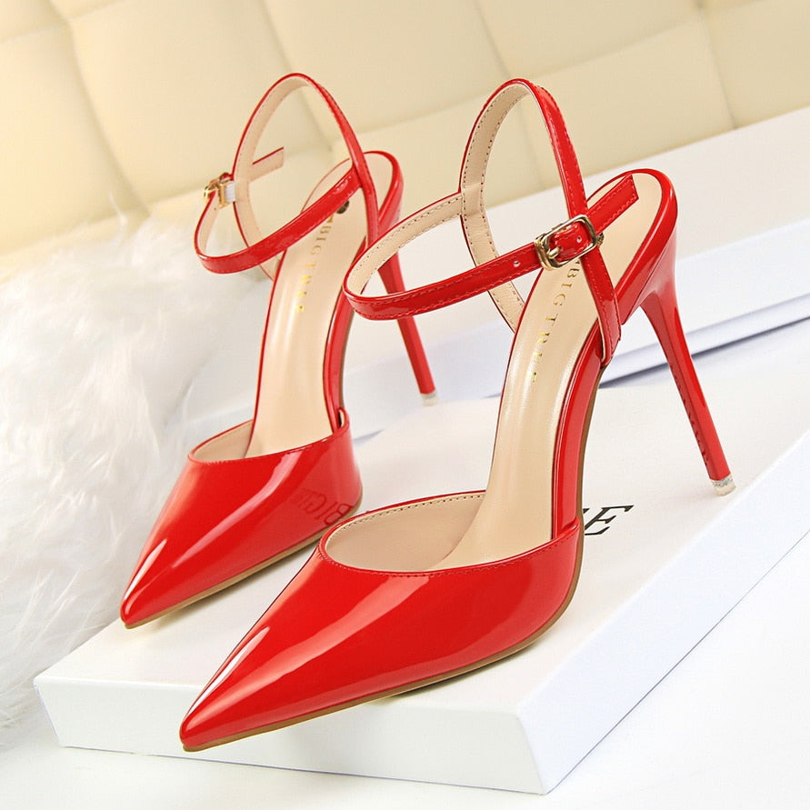 Funki Findz | Shoes | Women's Shiny Patent High Heel Slingback