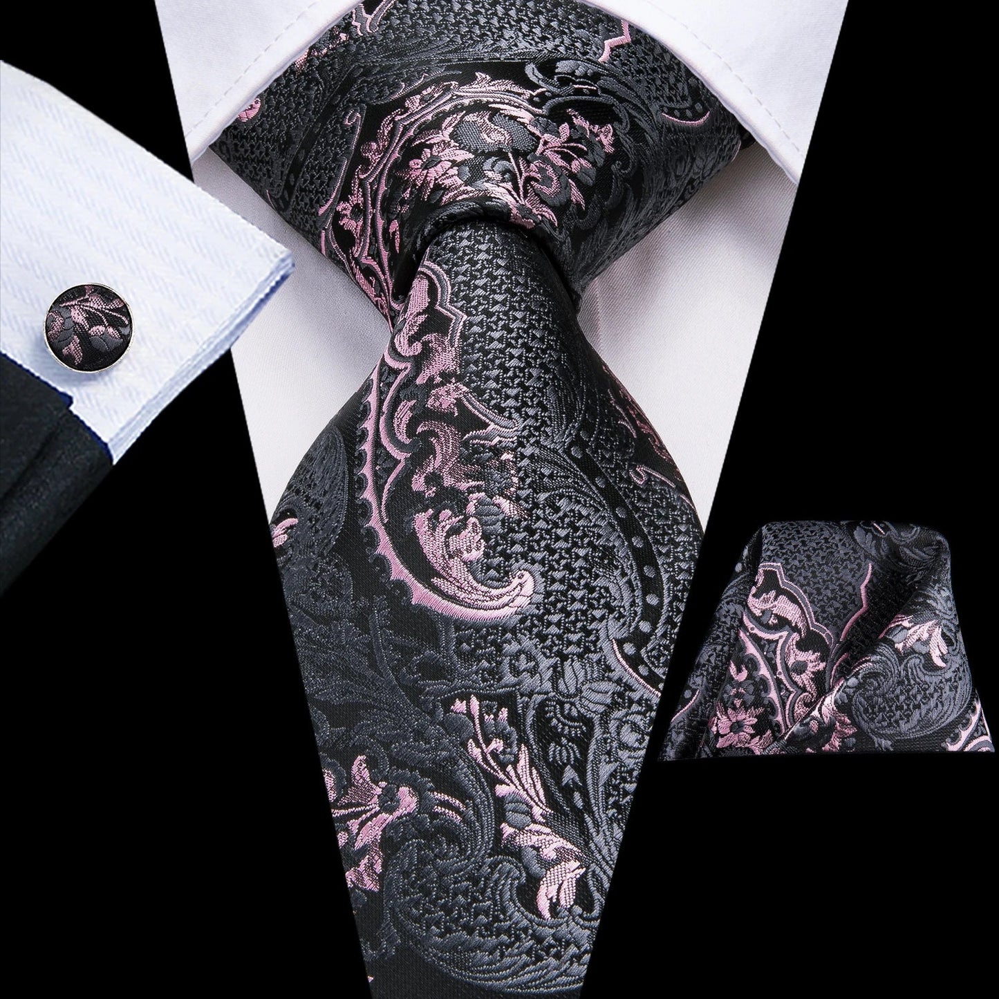 Funki Findz | Neckties | Men's 100% Silk Luxury 3Pcs Tie Sets