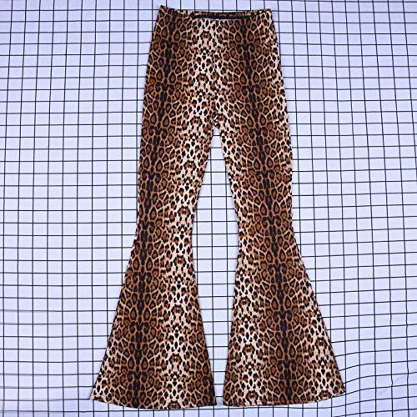 Funki Findz | Pants | Women's Leopard Print Stretch Flared Pants