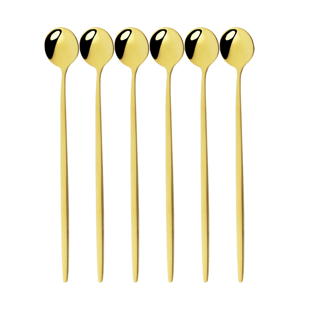 Funki Findz | Spoons | Stainless Steel Long Handled Spoons 6Pc