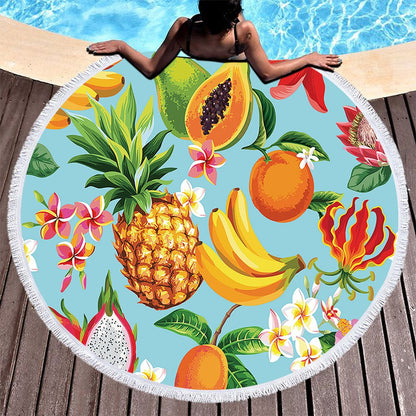 Funki Findz | Beach Mats | Fruit Printed Beach Mat Towel Throw