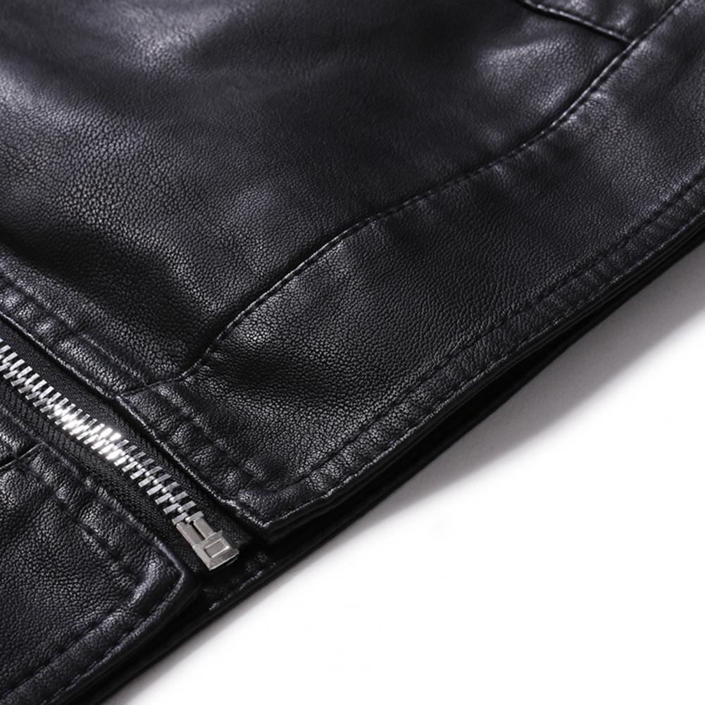 Funki Findz | Jackets | Men's Faux Leather Stand Collar Jacket