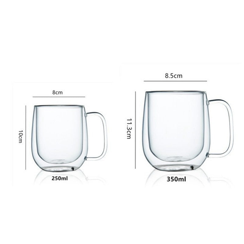 Funki Findz | Mugs | Double Wall Glass Mug | Coffee Cup