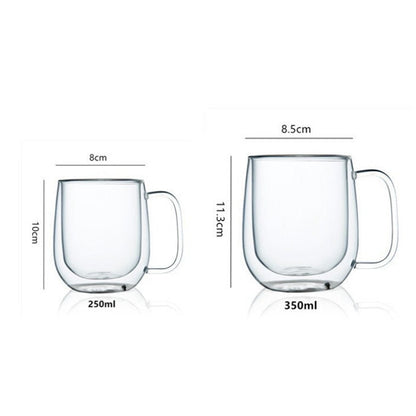 Funki Findz | Mugs | Double Wall Glass Mug | Coffee Cup