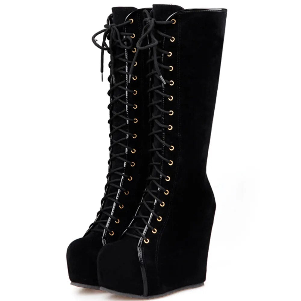 Funki Findz | Boots | Women's High Luxury Gothic Platform Boots
