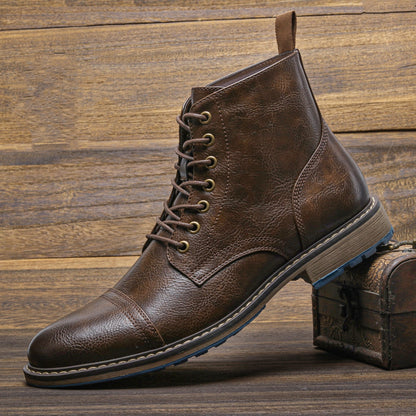 Funki Findz | Boots | Men's Faux Leather Smart Dress Boots