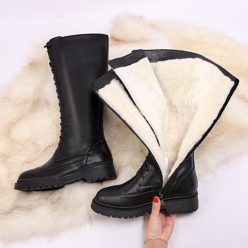 Funki Findz | Boots | Women's Leather Winter Boots | Sheep Skin