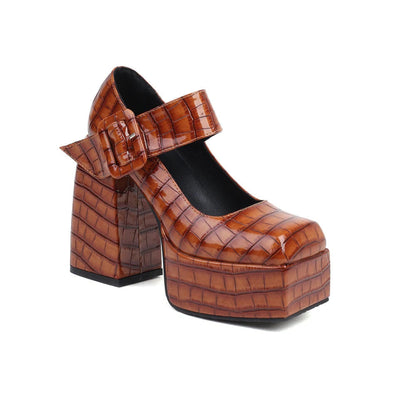 Funki Findz | Shoes | Women's Stone Pattern High-Heel Platform