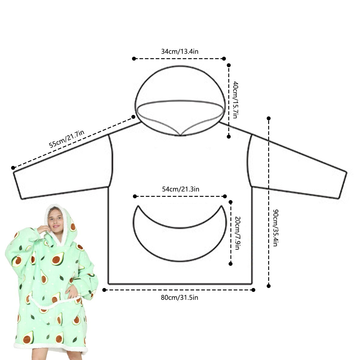 Funki Findz | Oodies | Unisex Soft Animal Print Hoodie Blanket