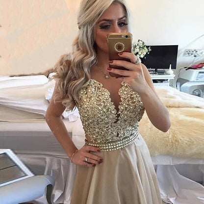 Funki Findz | Dresses | Women's Chiffon Beaded Prom Dress