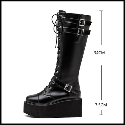 Funki Findz | Boots | Women's High Luxury Gothic Platform Boots