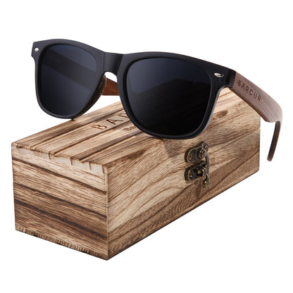 Funki Findz | Sunglasses | Unisex Black Walnut Wood Sunglasses