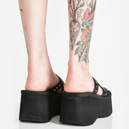 Funki Findz | Shoes | Women's Gothic Platform Wedge Sandals