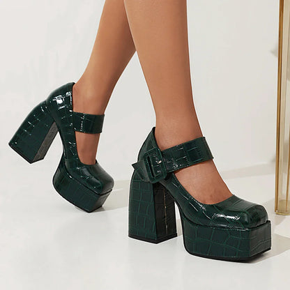 Funki Findz | Shoes | Women's Stone Pattern High-Heel Platform