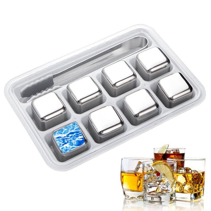 Funki Findz | Whisky Stones | Stainless Steel Ice Cubes Sets
