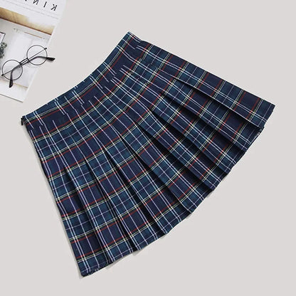 Funki Findz | Skirts | Women's Short Pleated Plaid Skirts | A-line