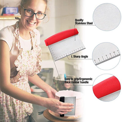 Funki Findz | Cooking Scrapers | Cake, Pastry, Dough Cutter