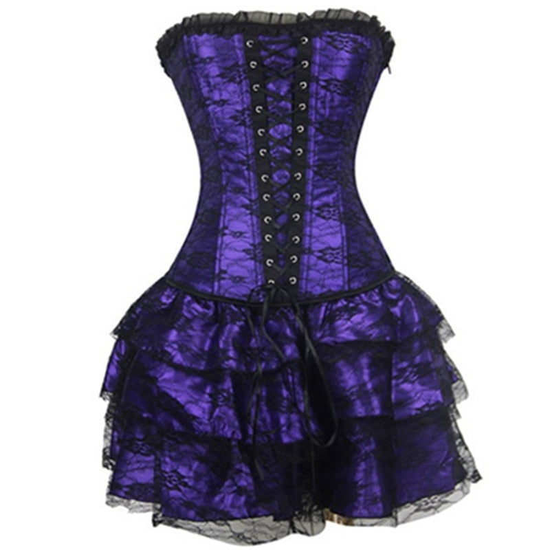 Funki Findz | Dresses | Women's Sweet Bustier Corset Dress Set