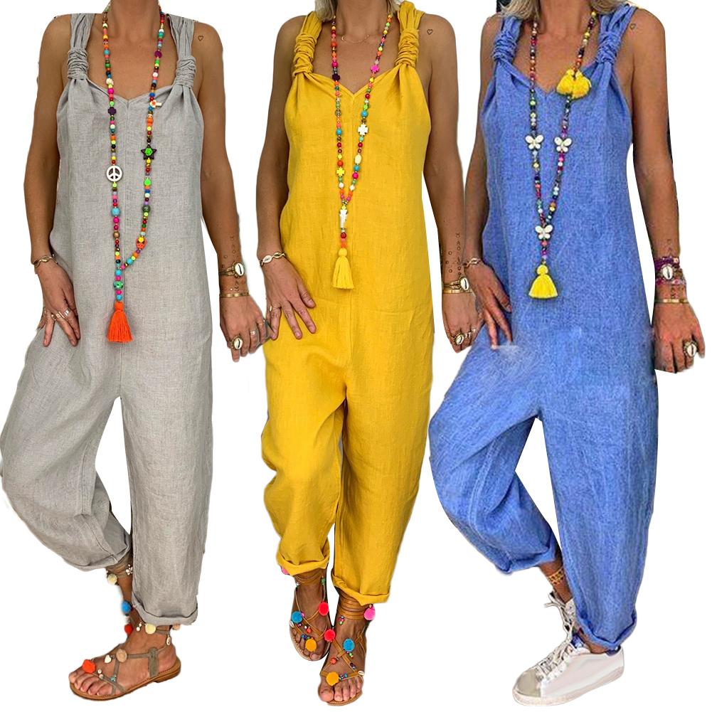 Funki Findz | Pants | Women's Knotted Strap Bib Style Overalls