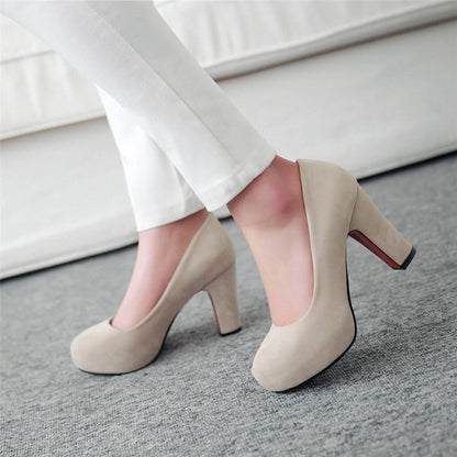 Funki Findz | Shoes | Women's Faux Suede High Chunky Heels