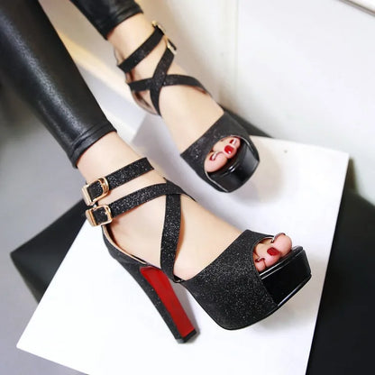 Funki Findz | Shoes | Women's Gold Glitter Platform Sandals