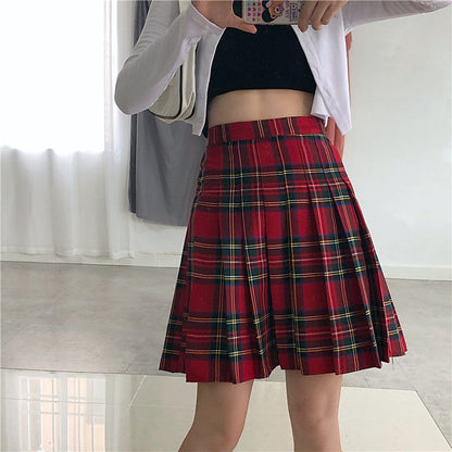Funki Findz | Skirts | Women's High Waist Punk Pleated Skirt