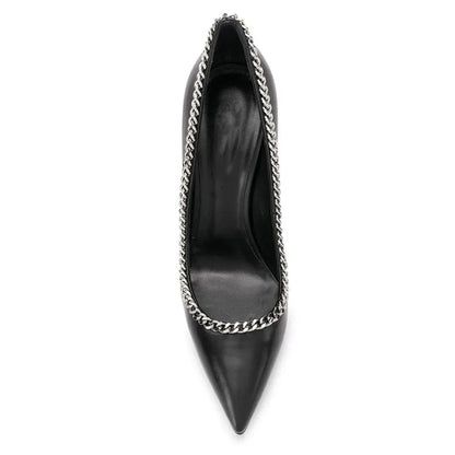 Funki Findz | Shoes | Women's Metal Heel Chain Design Stilettos
