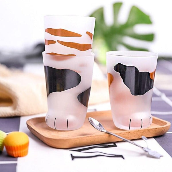 Funki Findz | Glasses | Cute Cat Paw Glass Coffee Cup Sets