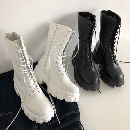 Funki Findz | Boots | Women's Lace-up Chunky Combat Boots