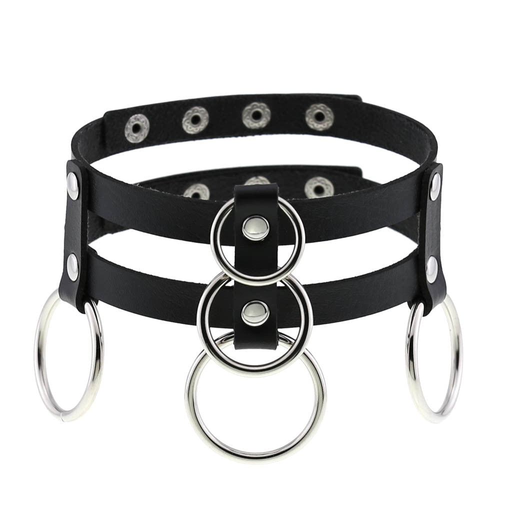 Funki Findz | Necklaces | Unisex Hip Hop PU Leather Choker