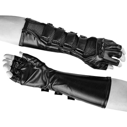 Funki Findz | Gloves | Men's Gothic Punk Long Fingerless Gloves