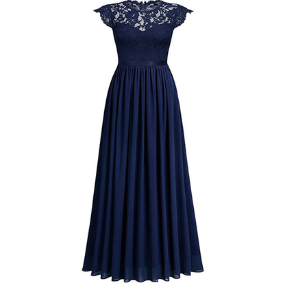 Funki Findz | Dresses | Women's Long Floral Lace Evening Dress