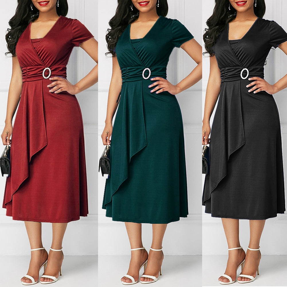 Funki Findz | Dresses | Women's High Waist Wrap Evening Dress