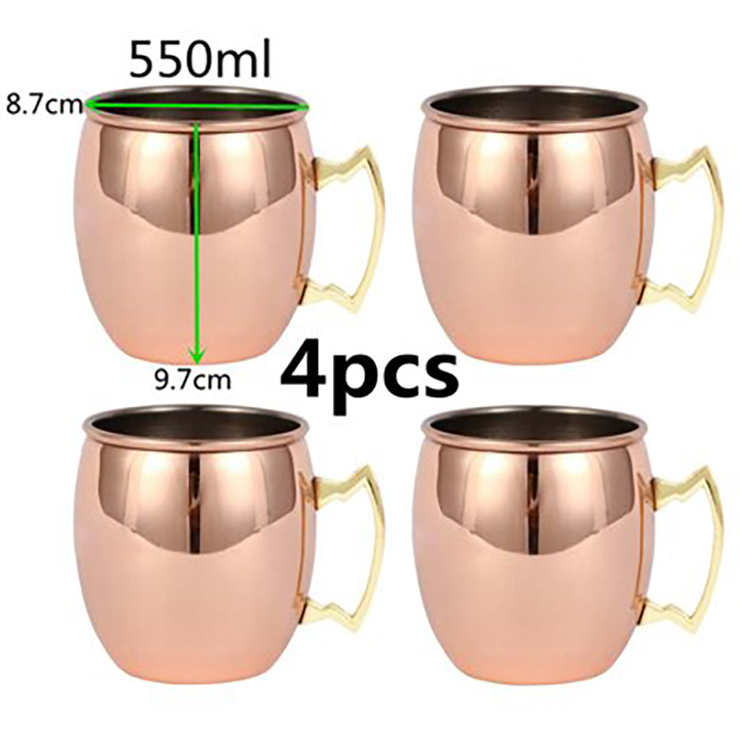 Funki Findz | Mugs | Moscow Mule 550ml Copper Mug Set Of 4
