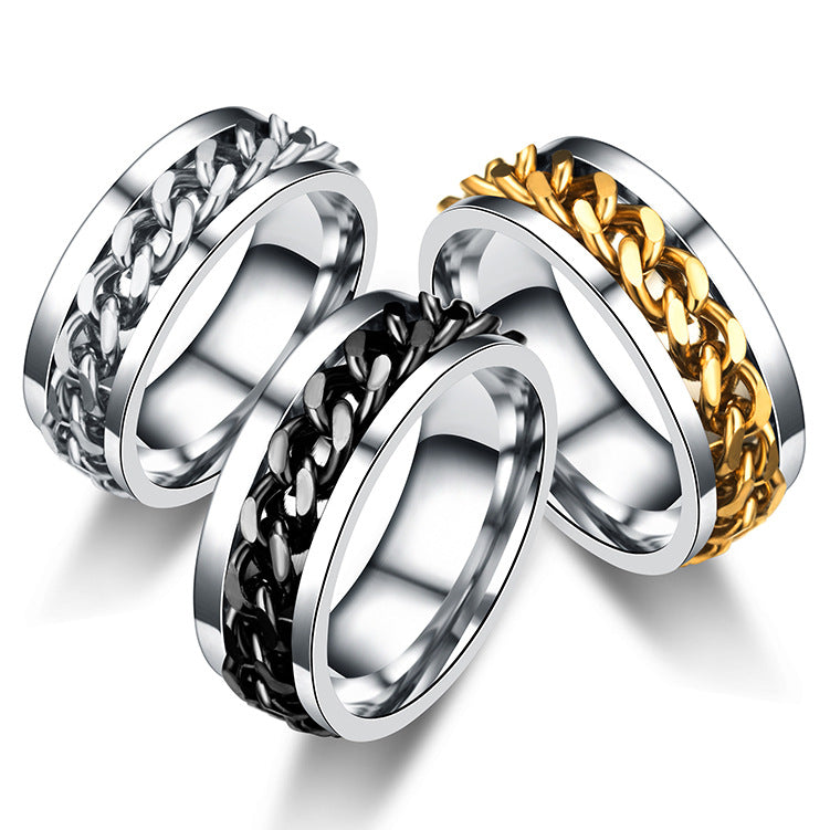 Funki Findz | Rings | Men's Moveable Ring | Stainless Steel Ring
