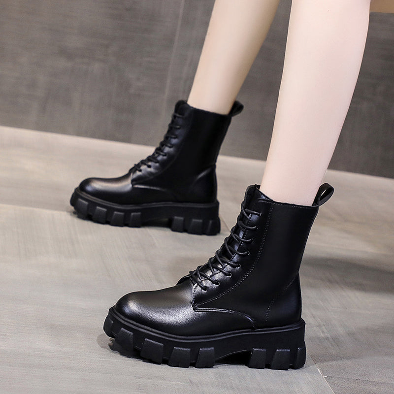 Funki Findz | Boots | Women's Lace-up Chunky Combat Boots